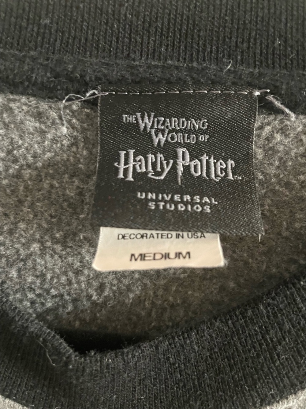Harry Potter Death Eaters Grey and Black Graphic Crewneck Sweater - Picture 4 of 4